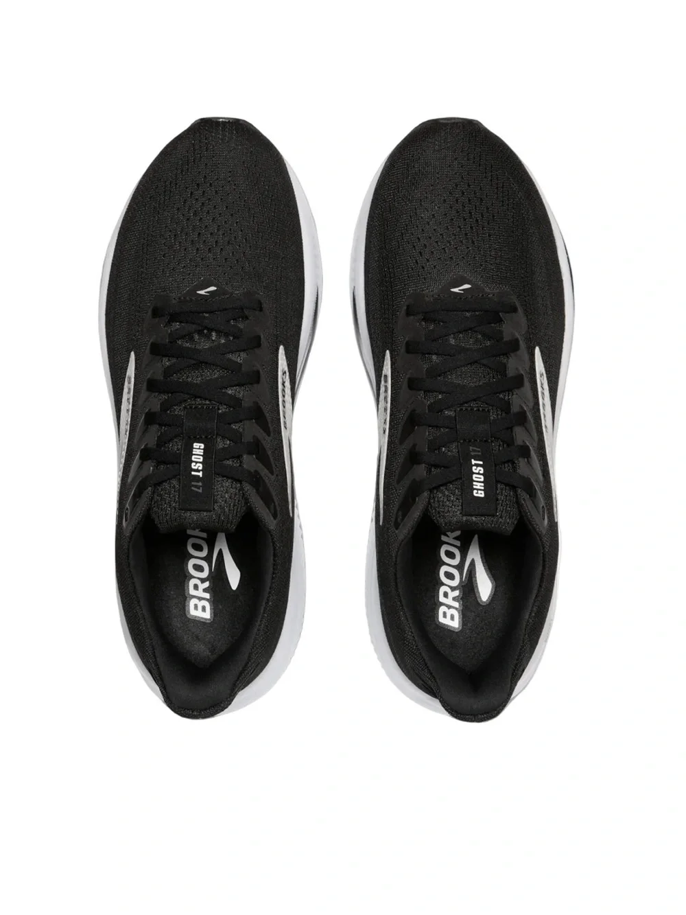 New Brooks Men's Ghost 17 Running Shoe - Black and White Colourway Size 10